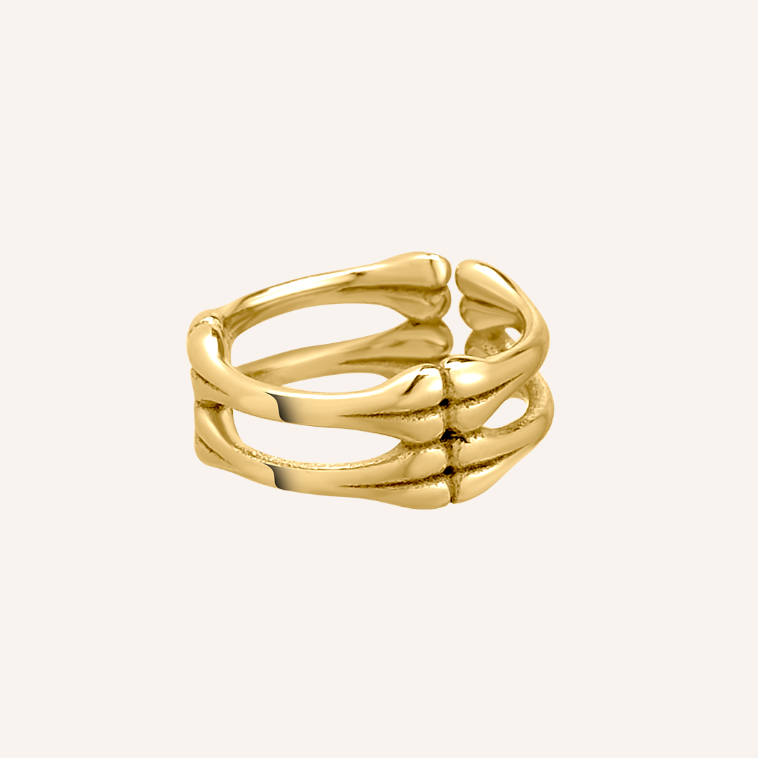 Alfredo Layered Bone Ring - Gold