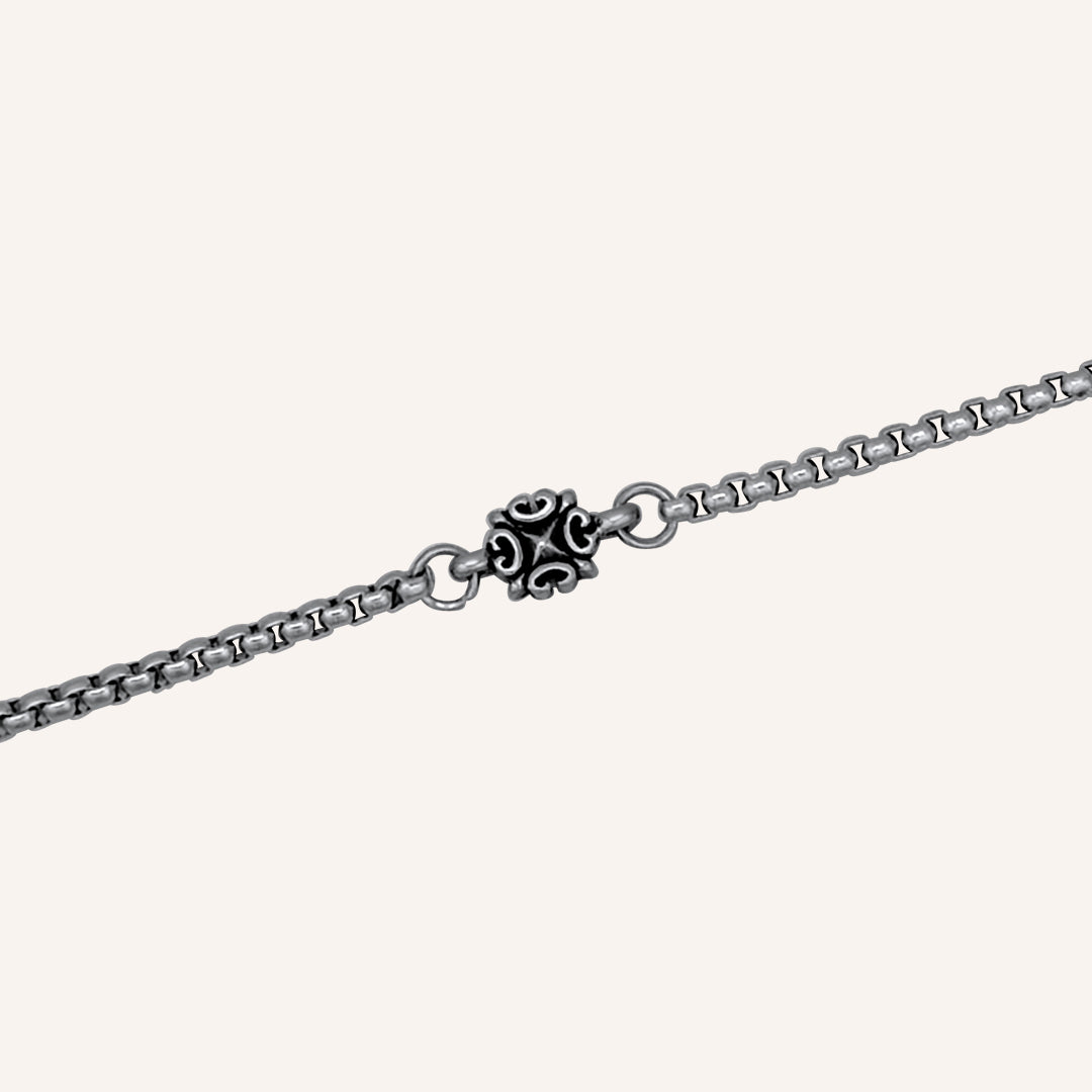 Allister Chrome Bead Barista Chain Bracelet