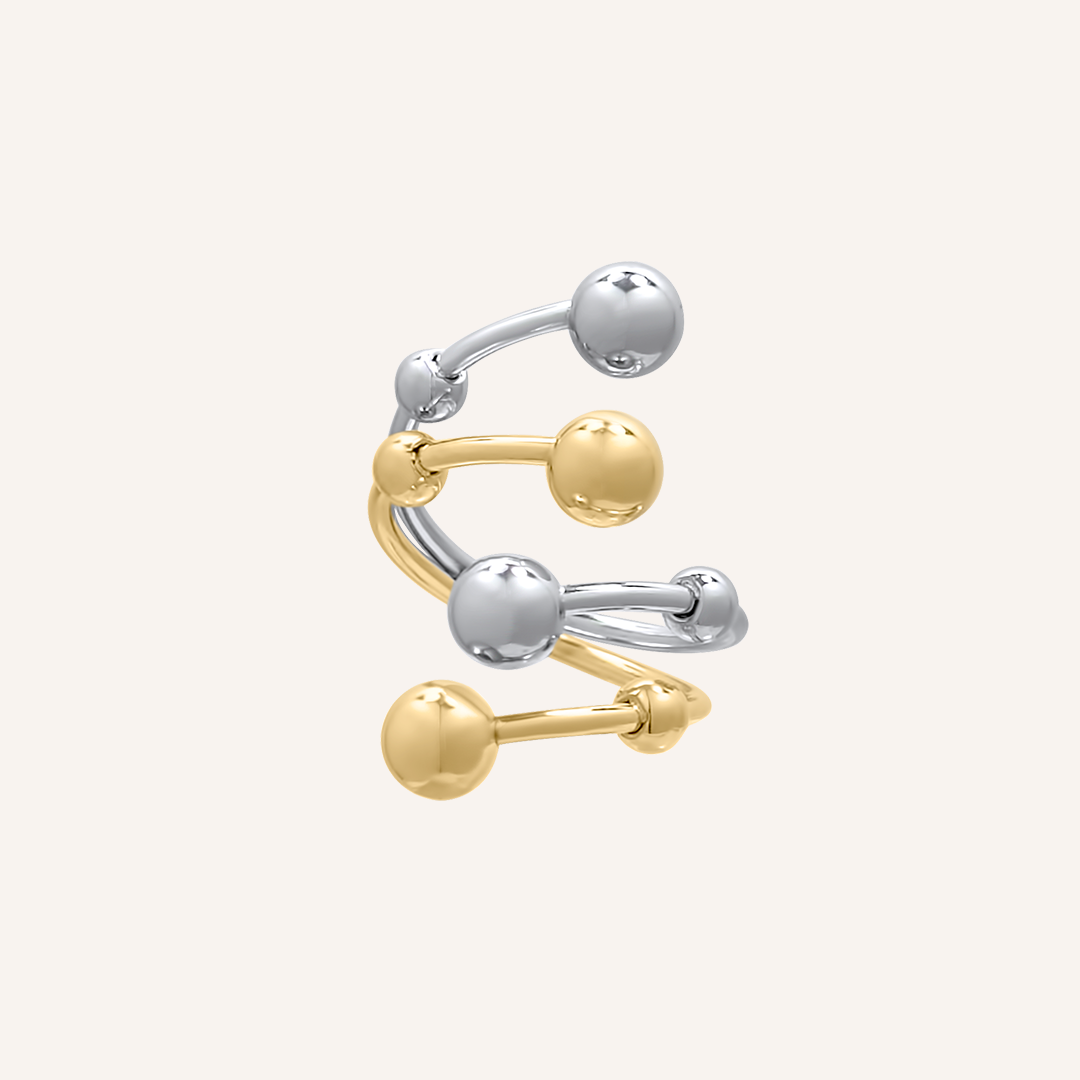 Ana Duo Tone Bead Ring