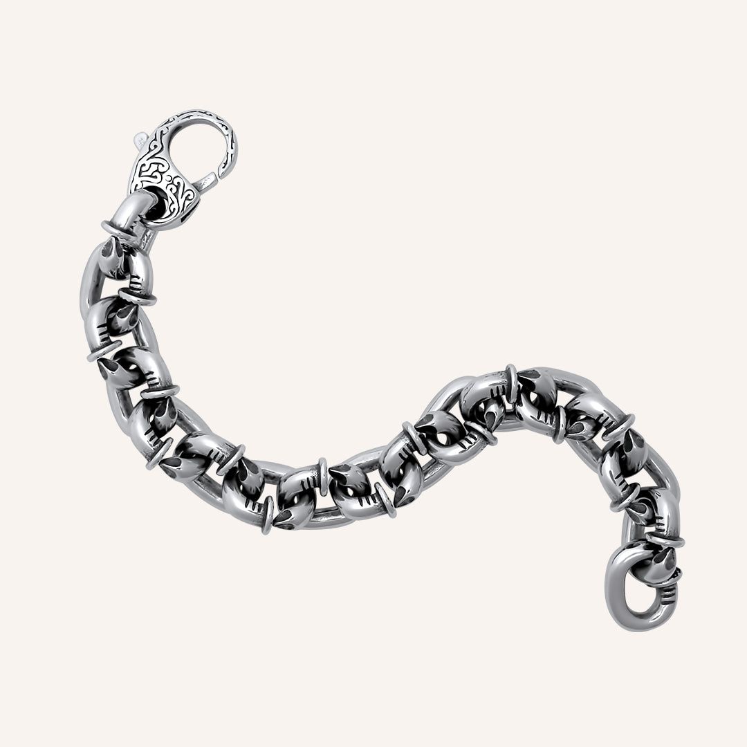 Andre Nail Chain Bracelet - Silver