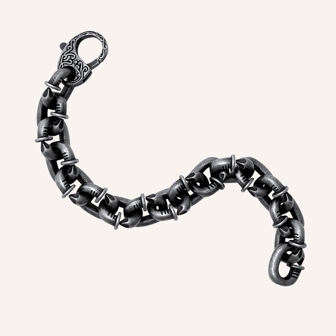 Andre Nail Chain Bracelet - Smoke