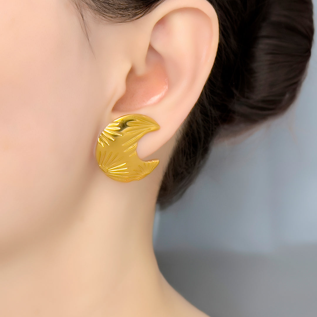 Ashlee Moon and Meteor Front and Back Earrings