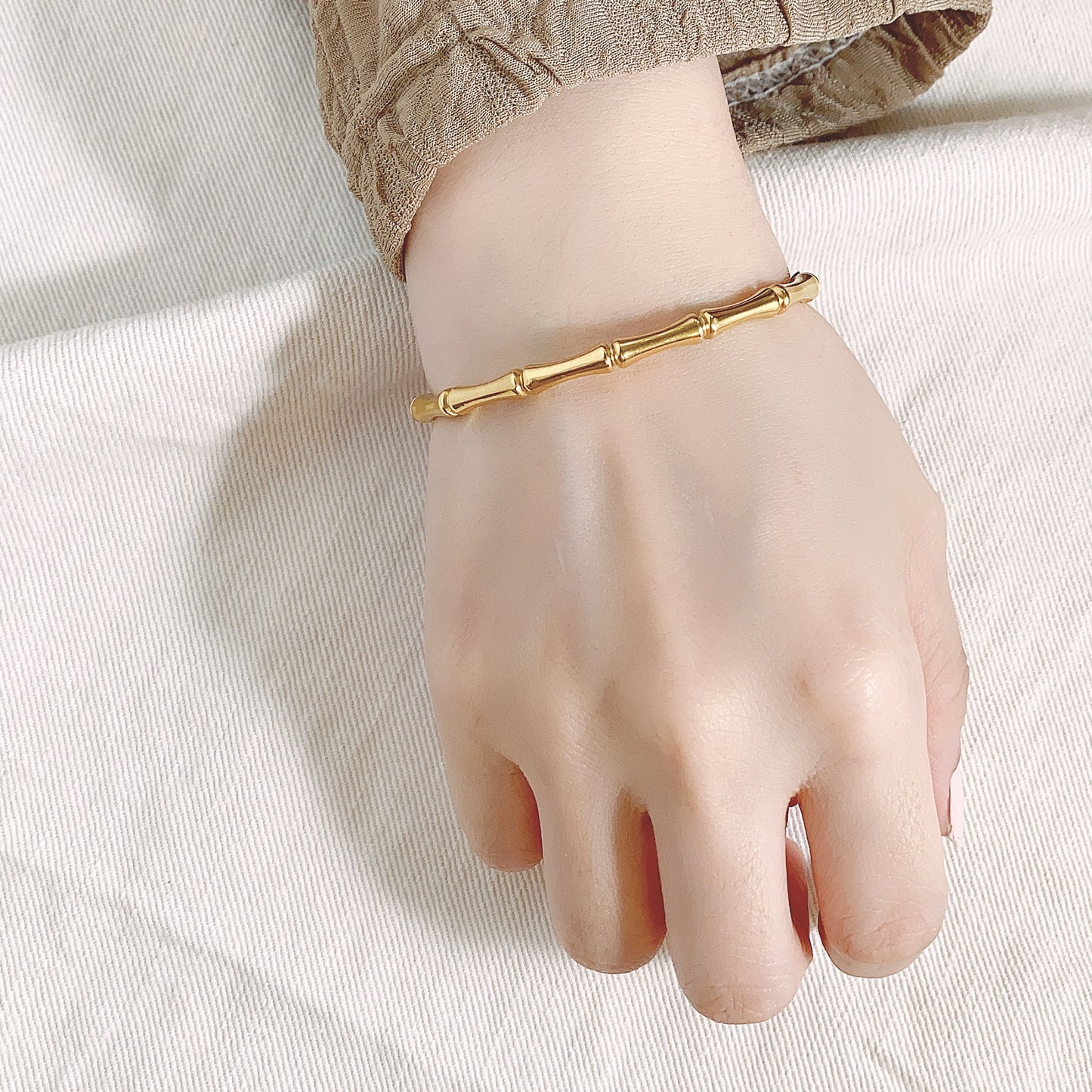 Bamboo Bangle - Gold