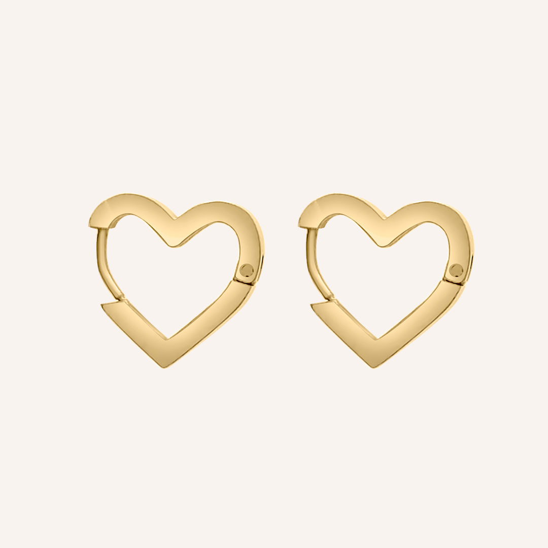 Bare Love Hoop Earrings - Gold
