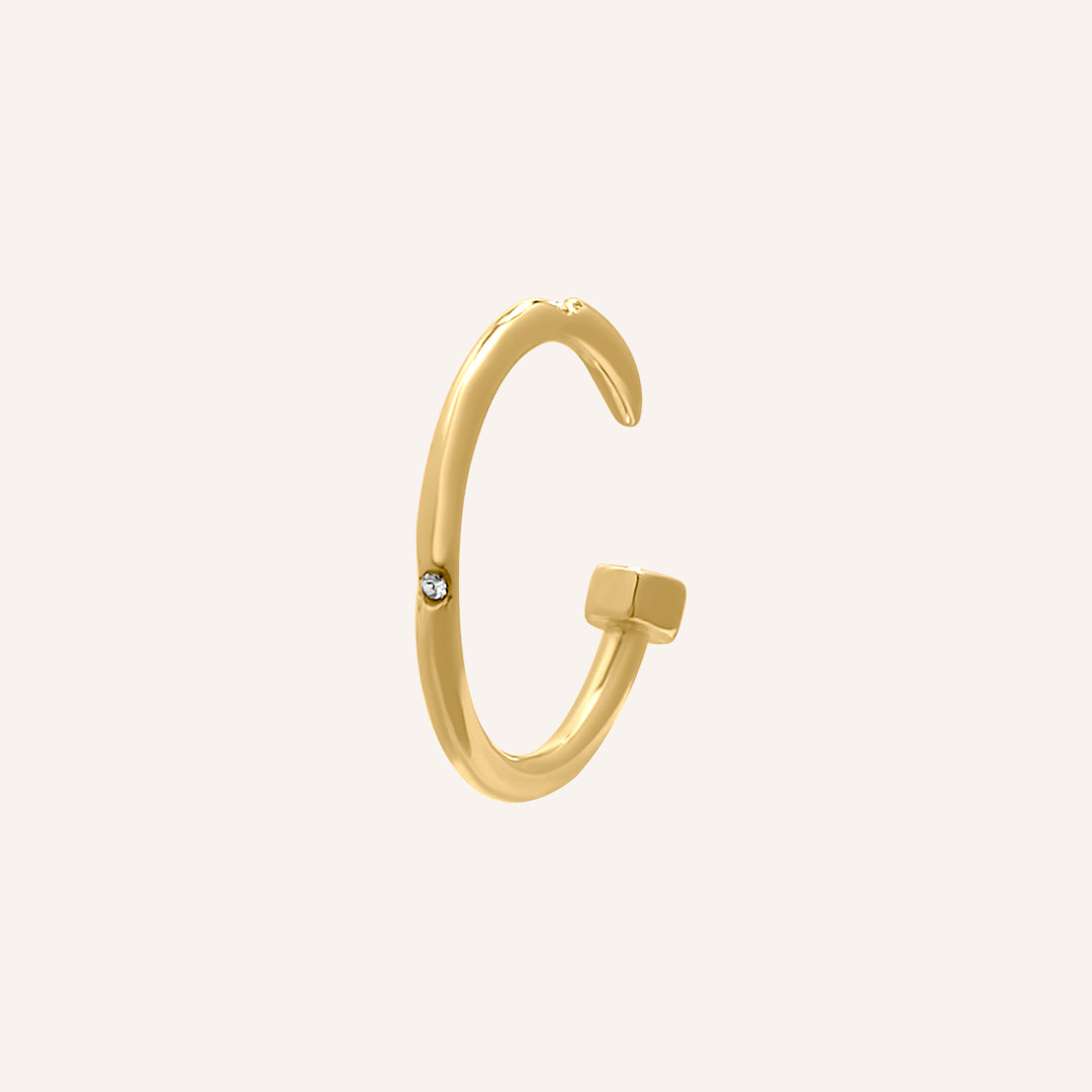 Benton Screw Nail Ring - Gold