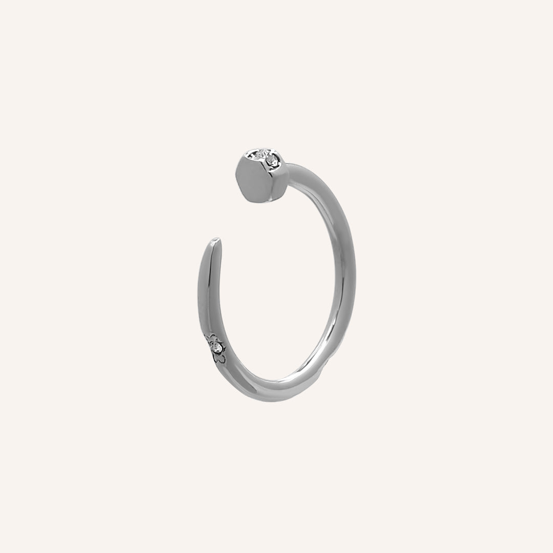 Benton Screw Nail Ring - Silver