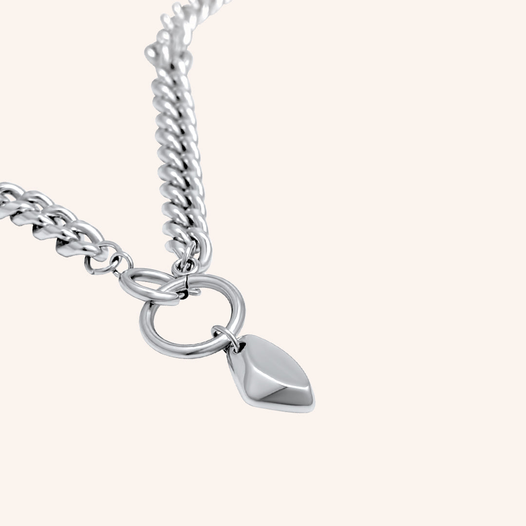 Breeze White Tiger Eye Hybrid Chain Necklace