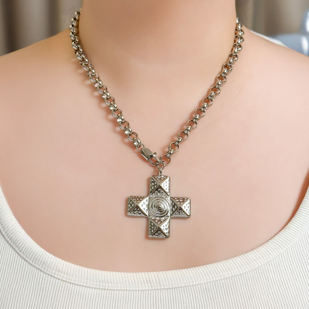 Callista Plus Drop Necklace - Silver