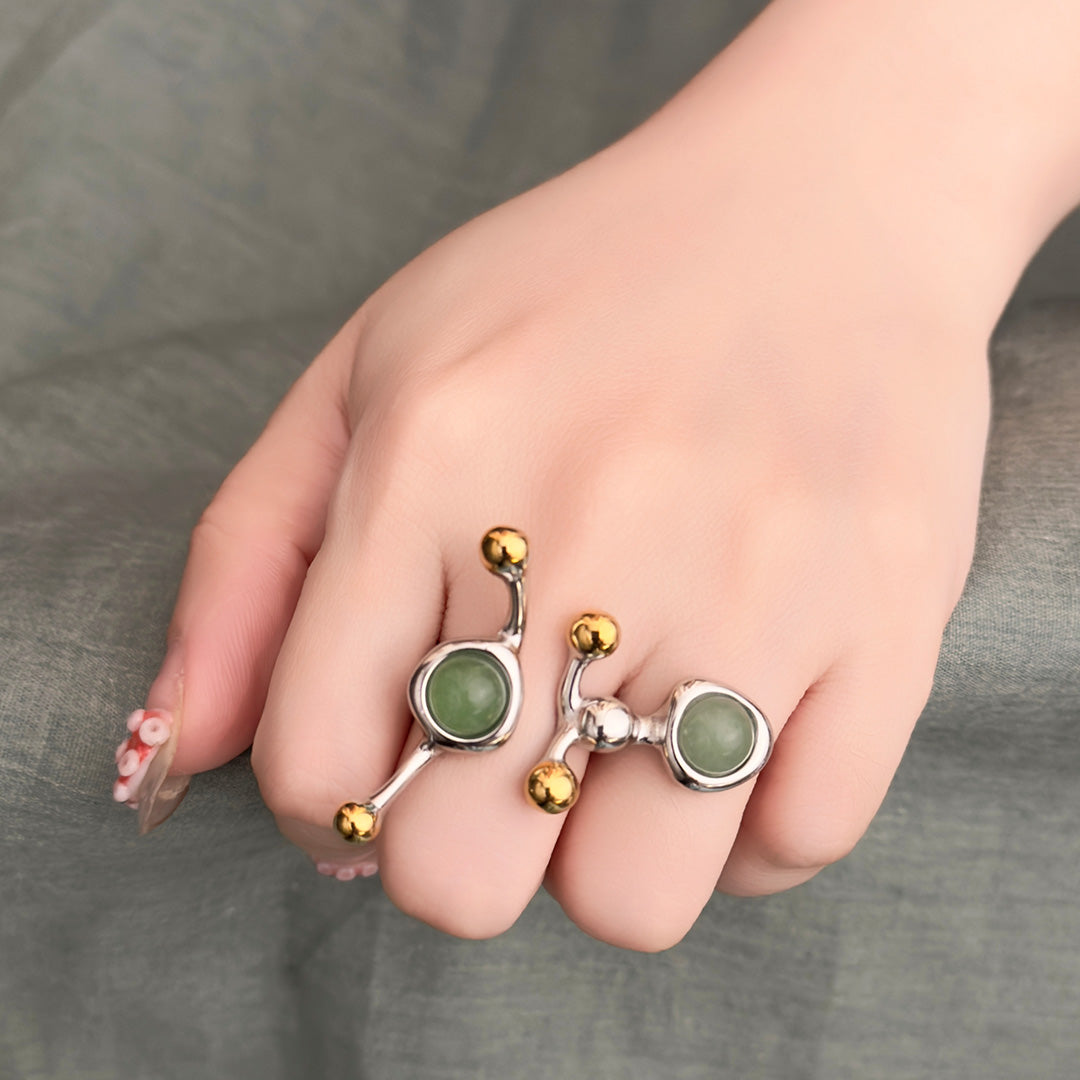 Calum ET Ring - Silver Green