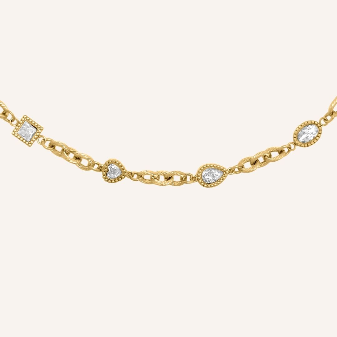 Carolyne Love Geo Charm Chain Bracelet - Gold - BLFX