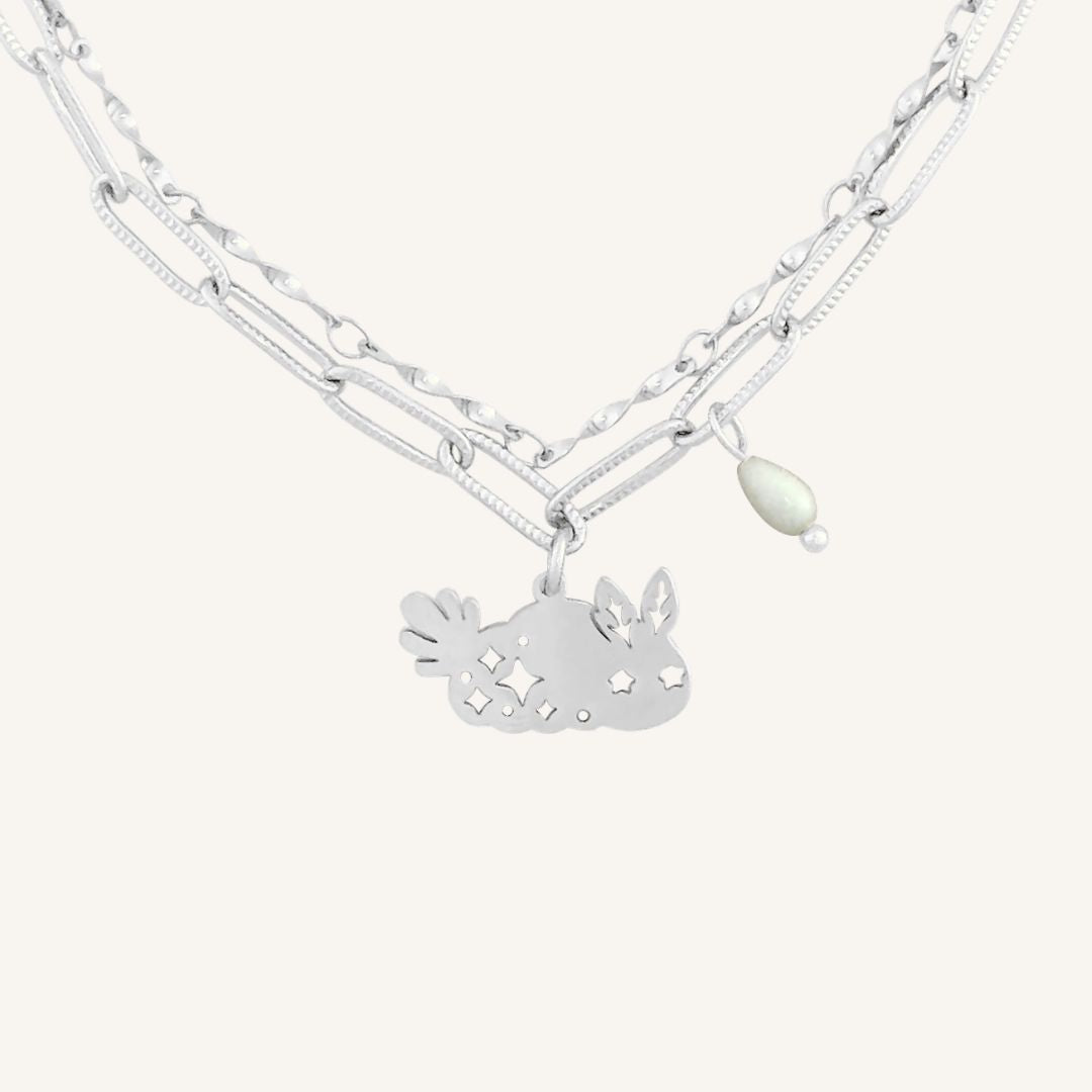 Cerban Sea Bunny Layered Bracelet (Silver)