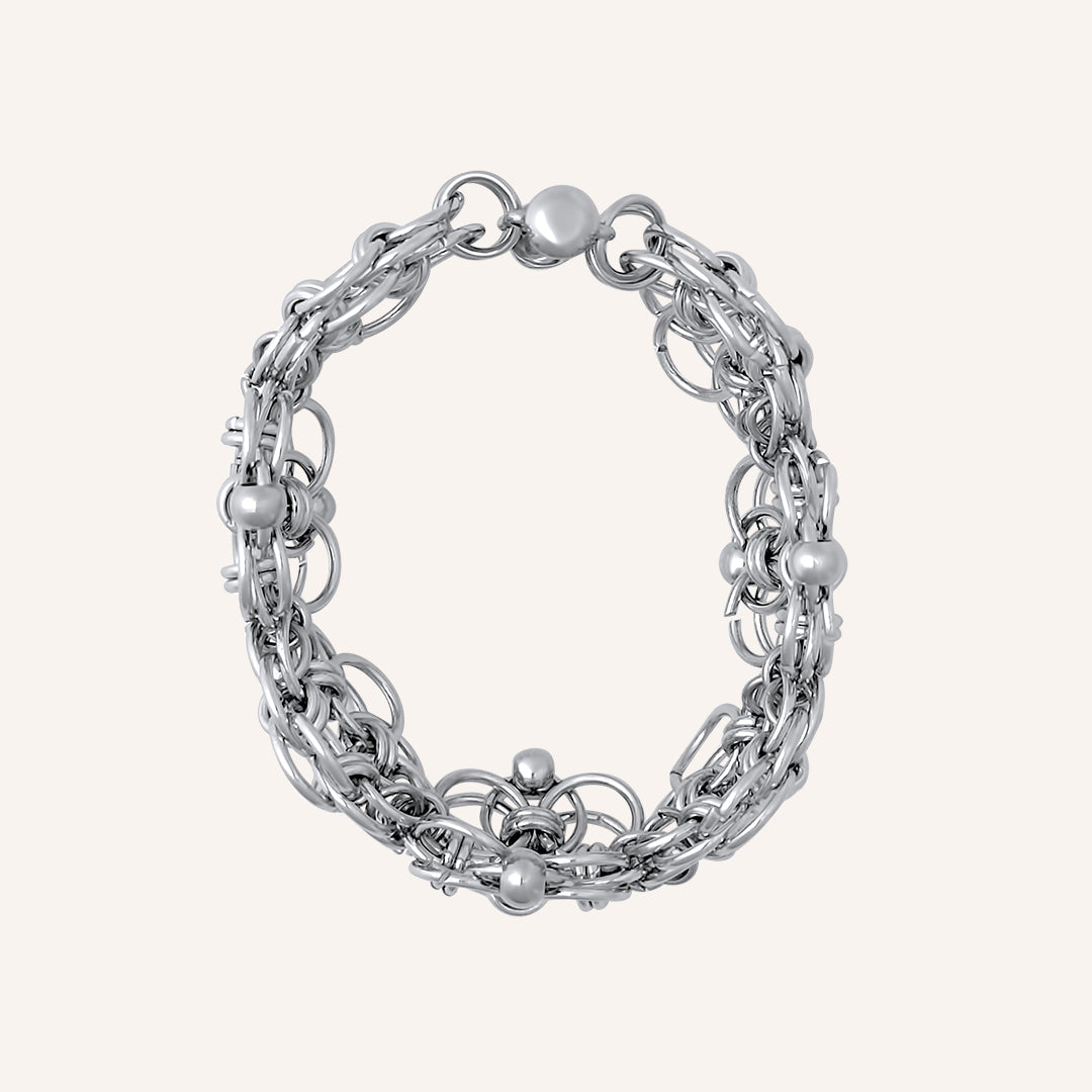 Chester Chainmail Helm Flower Bracelet