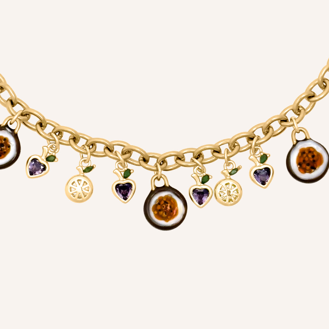 Chrisy Fruity Chain Bracelet - Passion Fruit