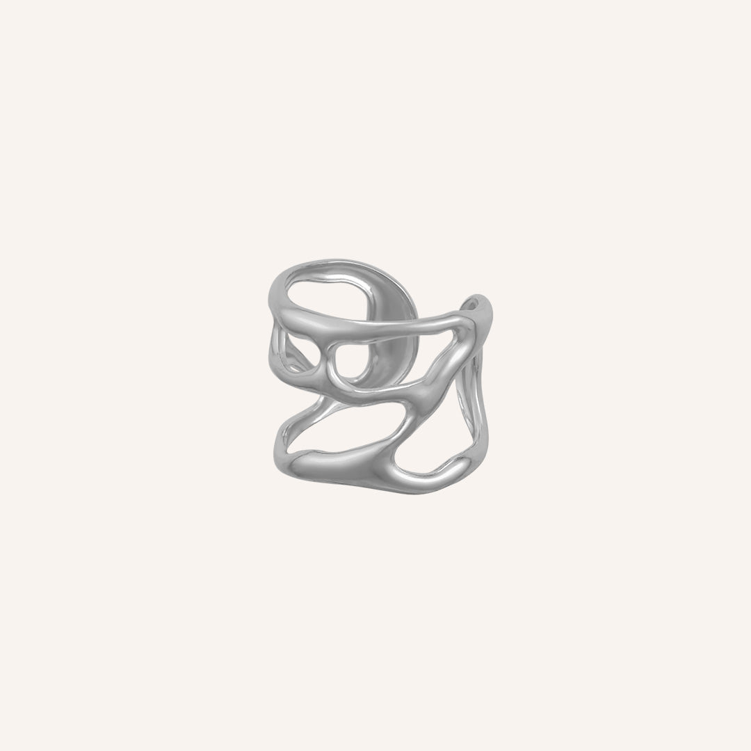 Colby Lava Open Wide Ring - Silver