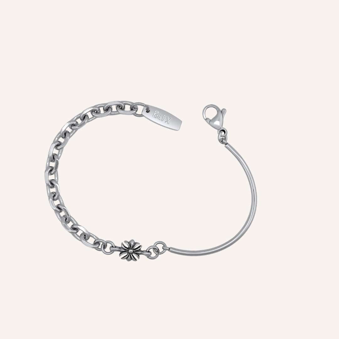 Dalton Chrome Bead Cuff Bracelet - BLFX
