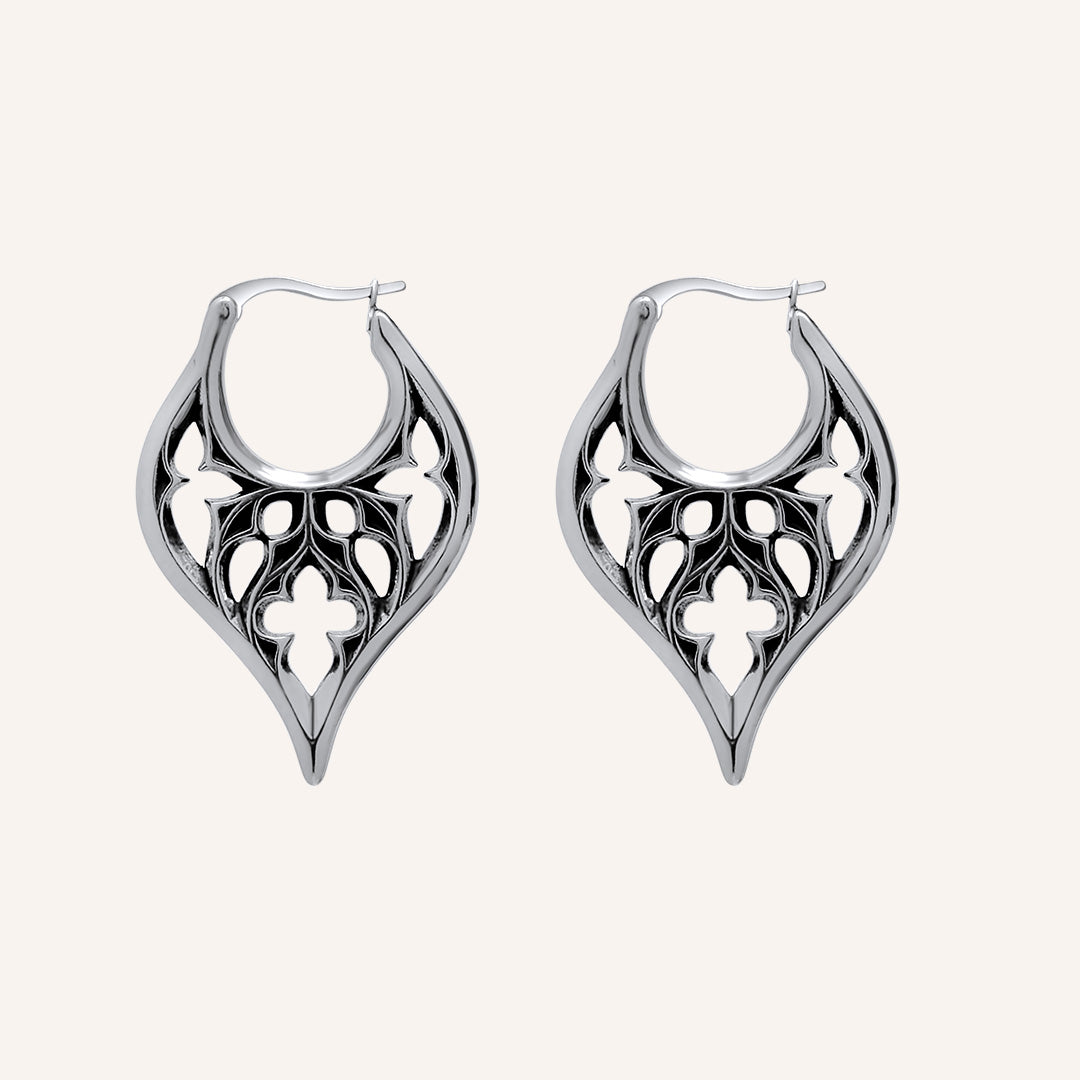 Deborah Celtic Pointy Hoop Earrings