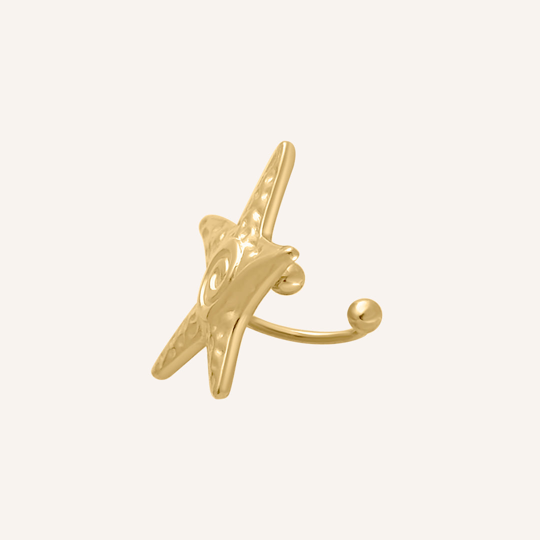 Diadem Spiral Star Ear Cuff - Gold