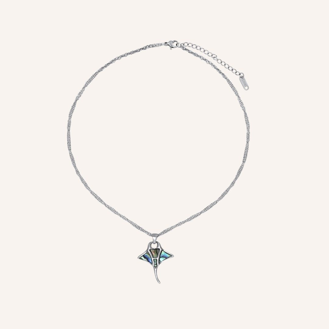 Dianna Manta Ray Abalone Shell Necklace (Silver) - BLFX