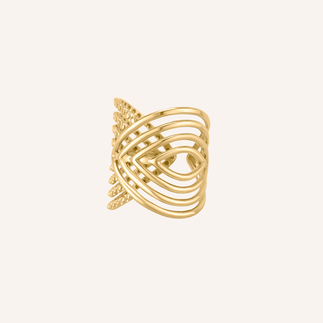 Edrei Pave Line Wide Ring