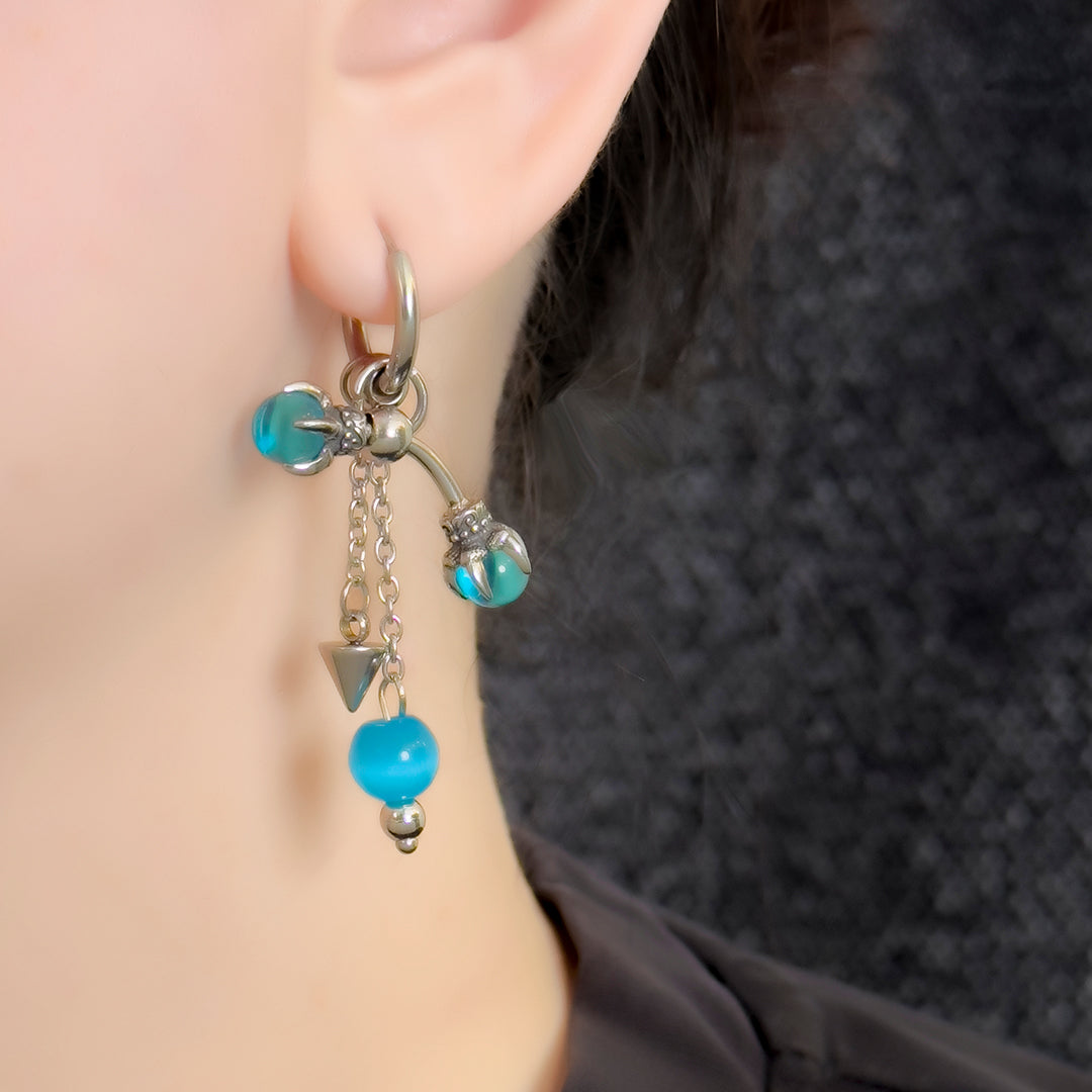 Euryn Dragon Tear Hoop Earring - Single