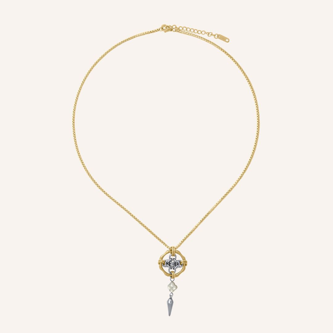Faith Clover Chainmail Necklace - Duo Tone - BLFX