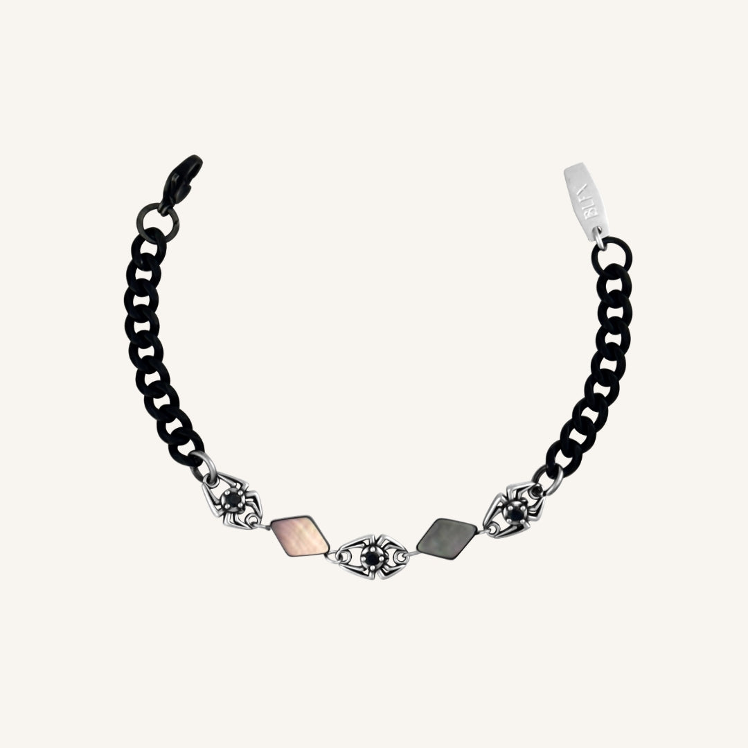 Forneus Spider Black Shell Bracelet (Black)