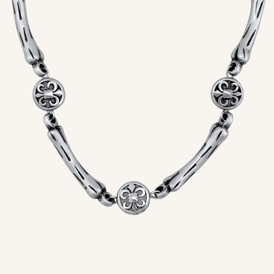 Galdric Bone Chrome Plus Bracelet (Silver)