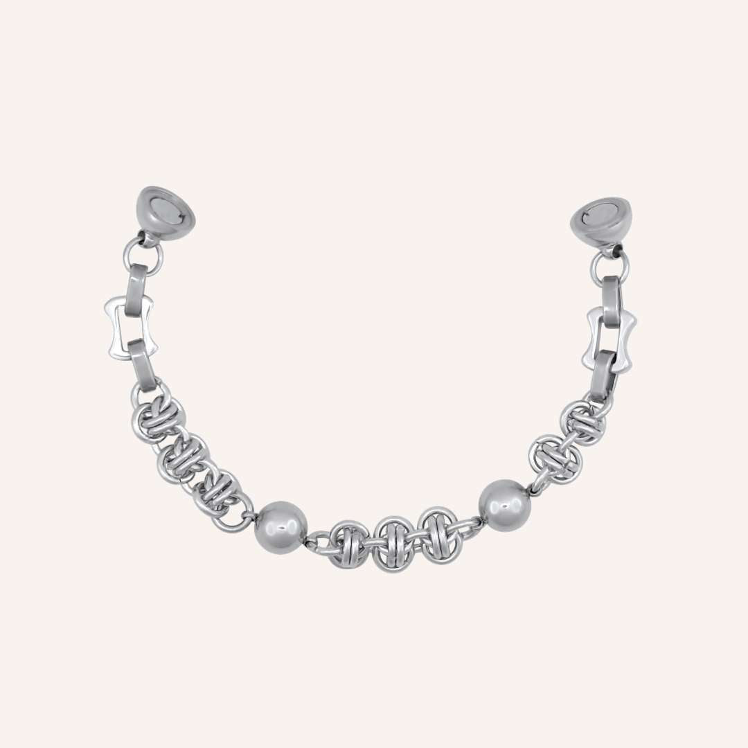 Geoffrey Barrel Chainmail Bead Bracelet - BLFX