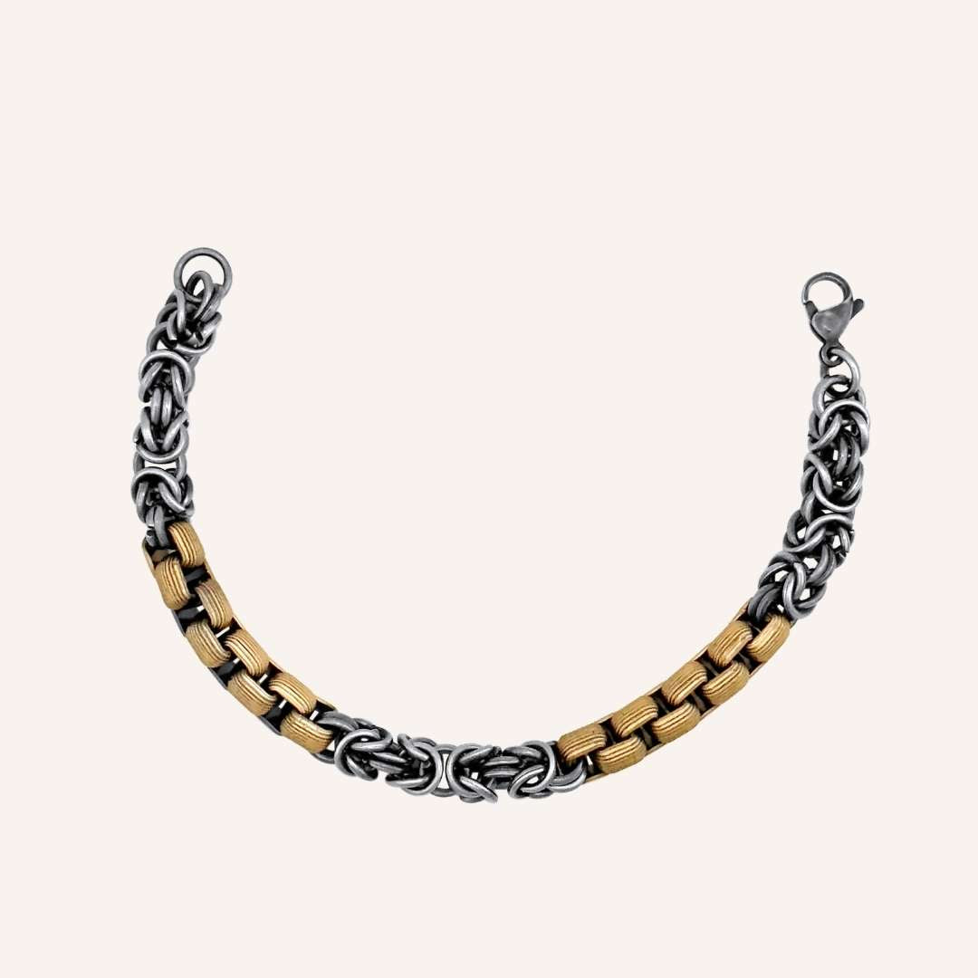 Gordy Hybrid Barista Chainmail Chain Bracelet - Duo Tone - BLFX