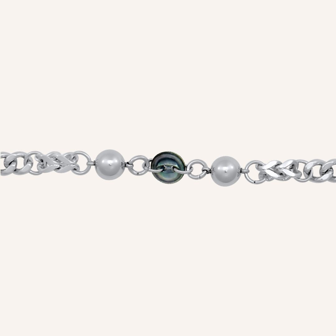 Grayson Shell Eye Button Chain Bracelet - BLFX