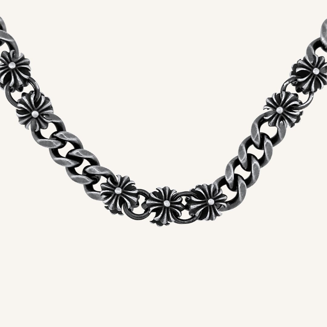 Greco Chrome Plus Cuban Chain Bracelet (Smoke)