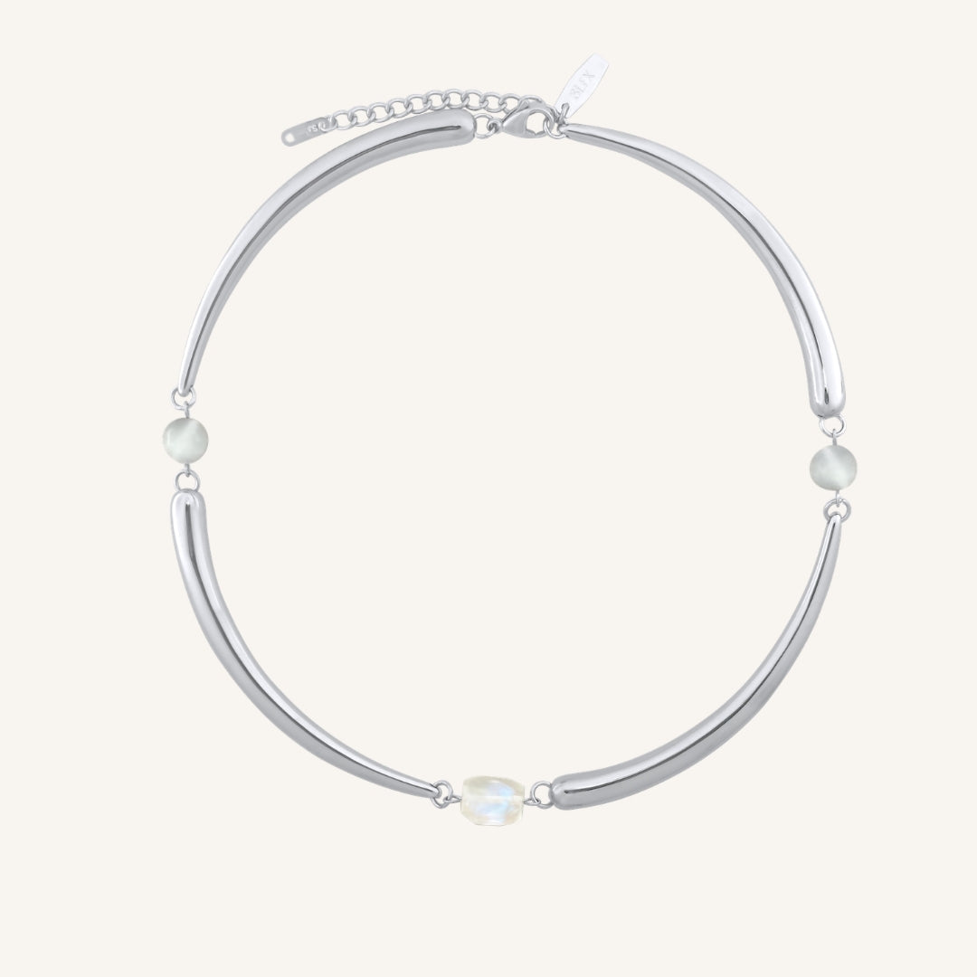 Hailey White Moonstone Necklace