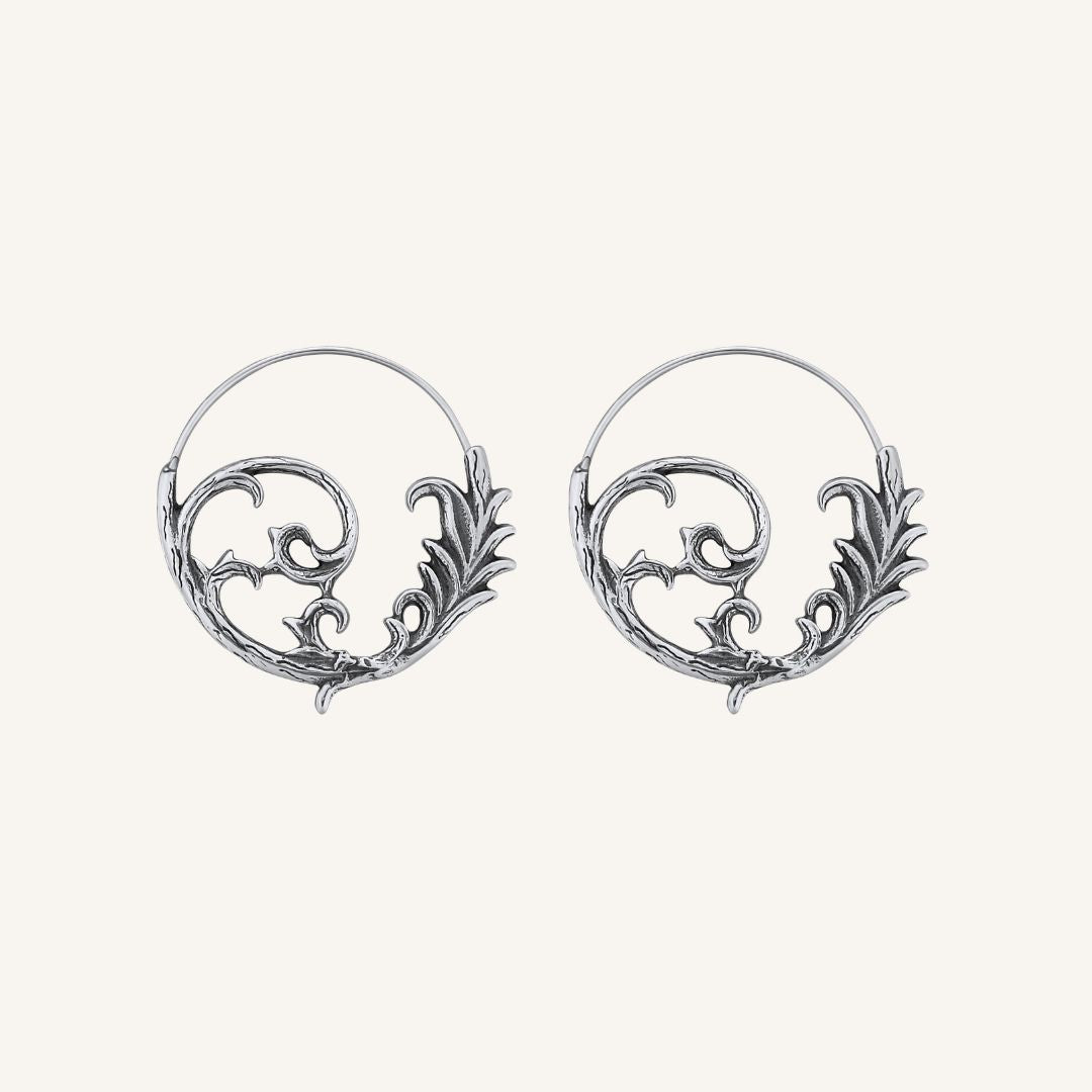Halsey Orna Leaf Hoop Earring