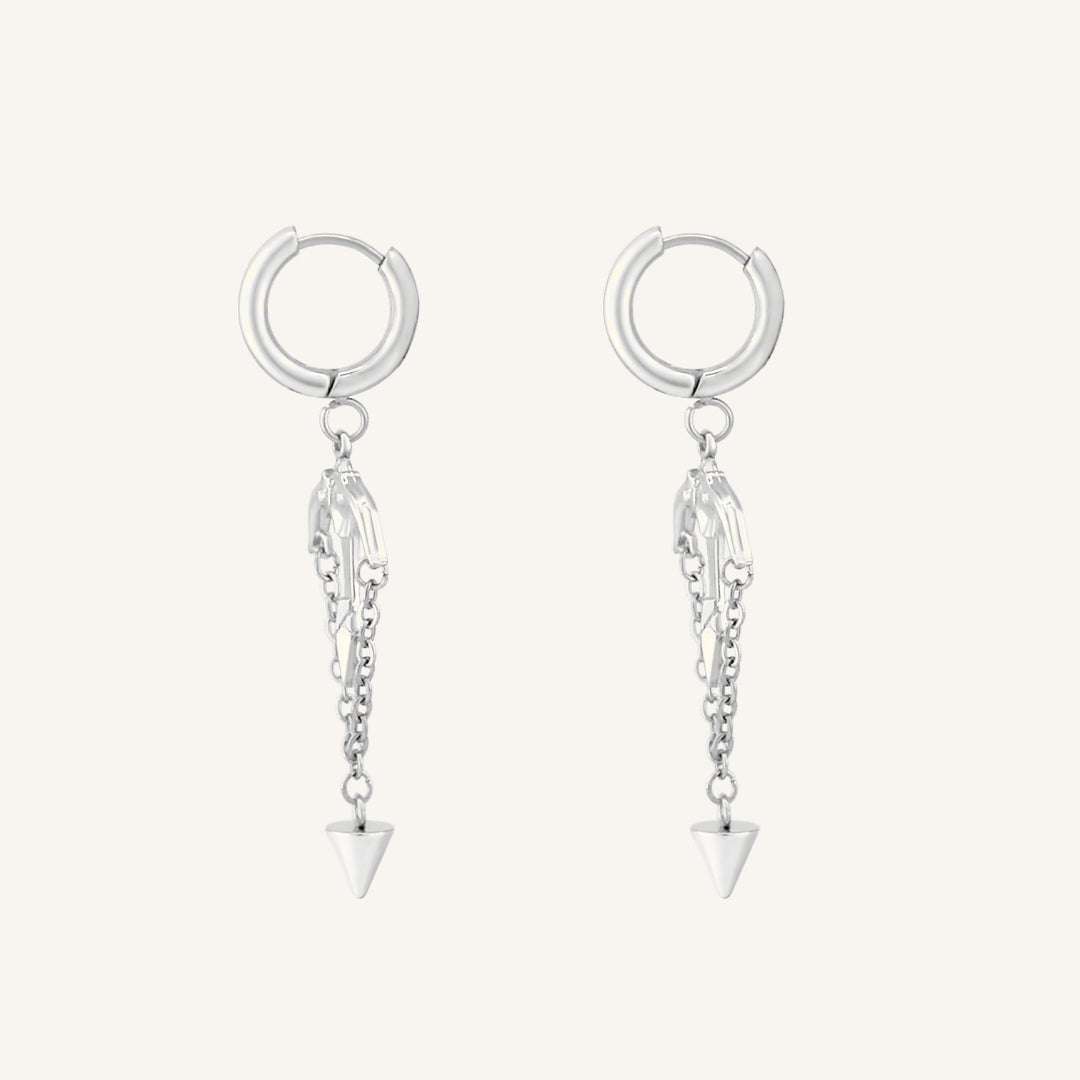 Harvey Crossbow Hoop Earring (Silver)