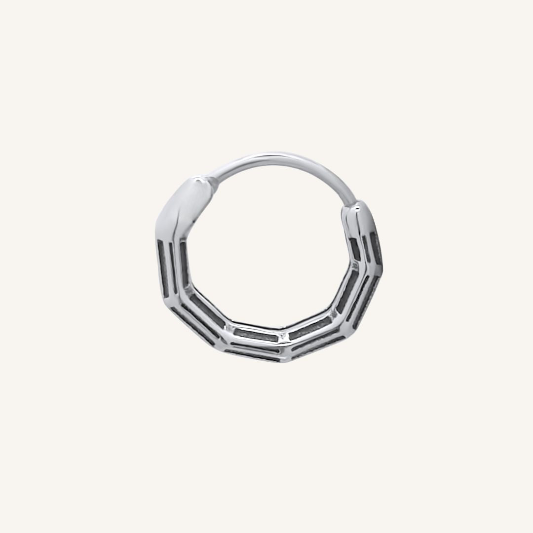 Herschel Hextagon Hoop Earring (Single)
