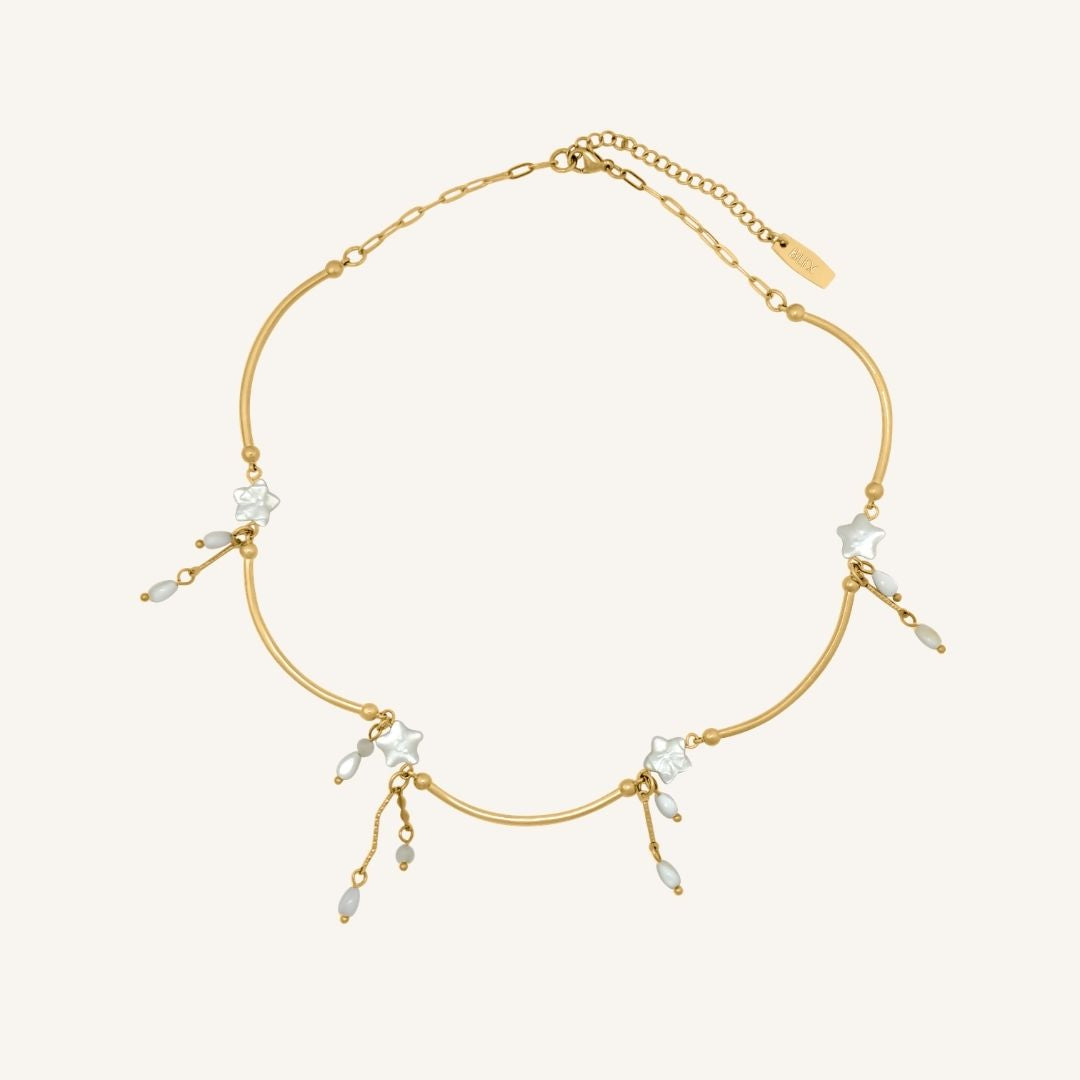 Hikaru Shell Star Scallop Necklace (Gold)