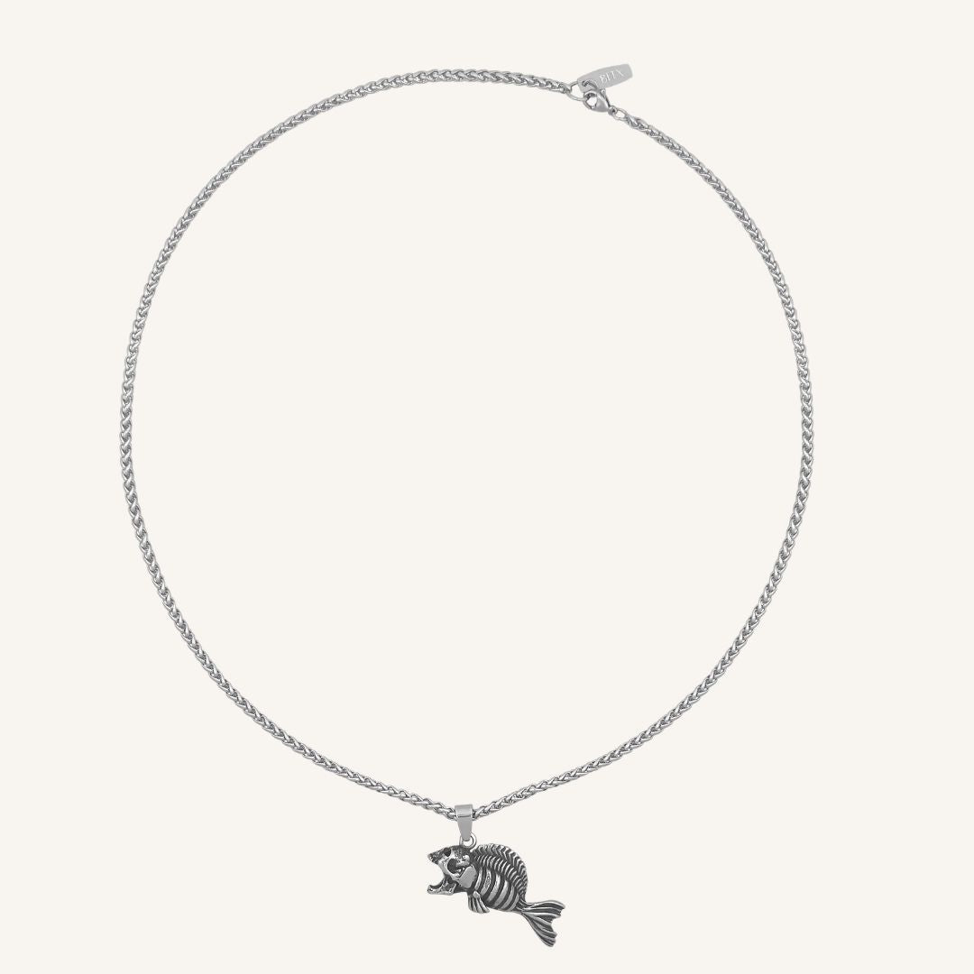 Humaid Fish Bone Long Necklace