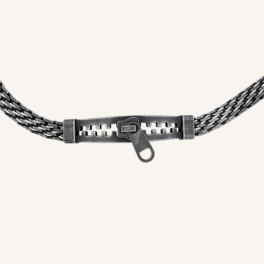 Huxley Zipper Chain Bracelet - Smoke