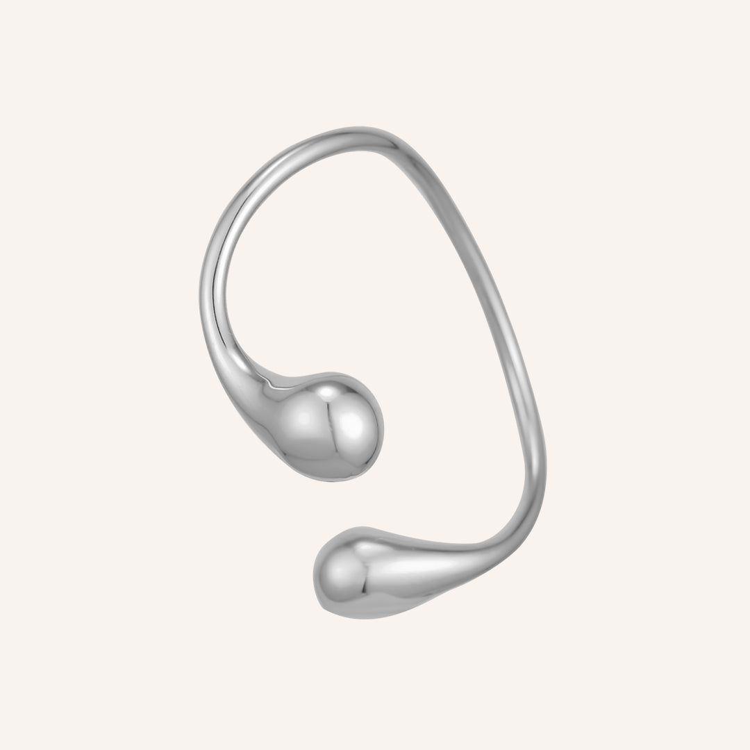 Izumi Drip Lava Cuff - Silver