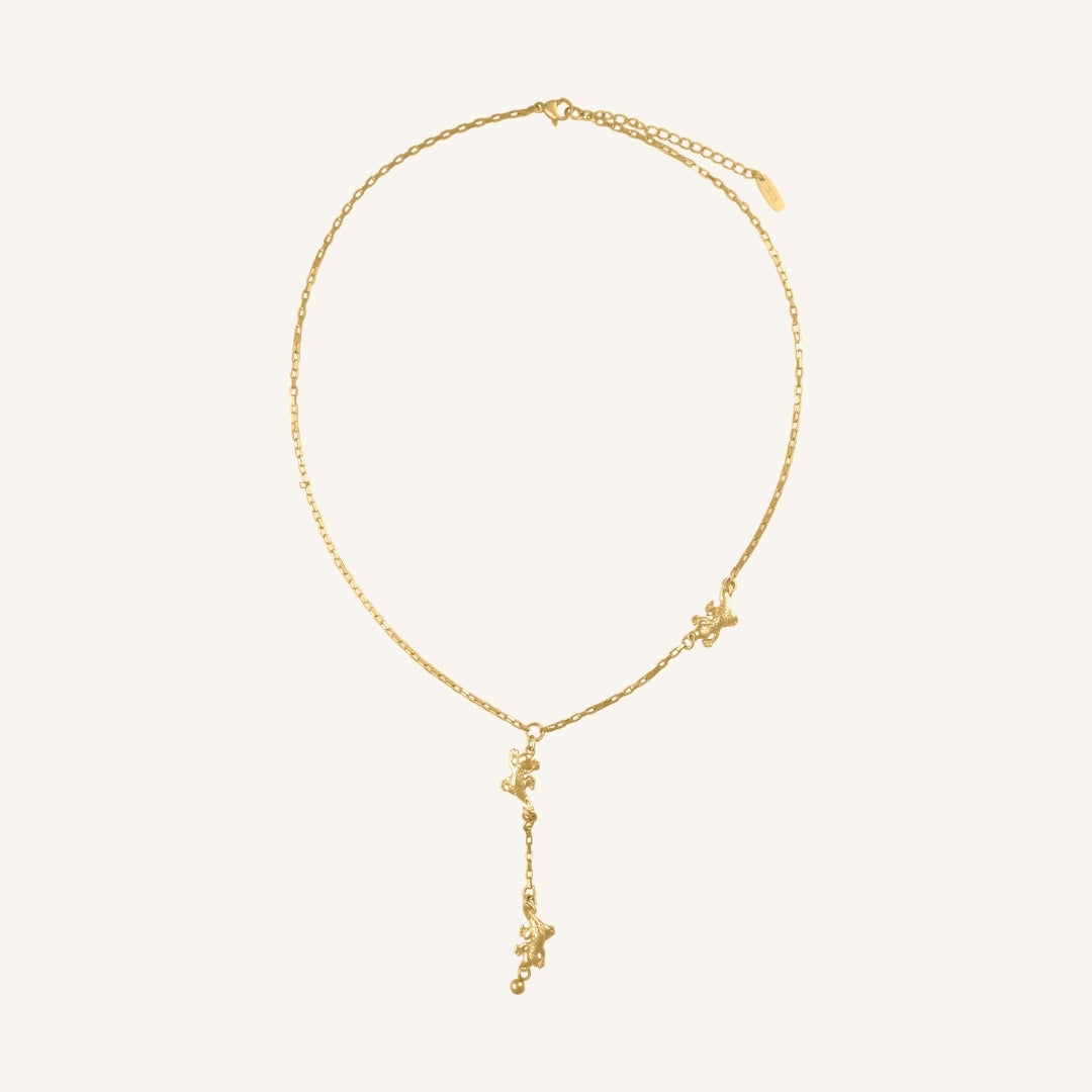 Jalala Gecko Necklace (Gold)