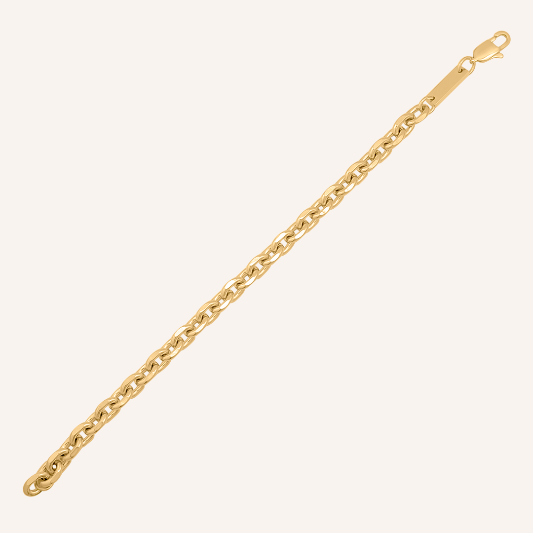 Kaia Alpha Bar Chain Bracelet - Gold