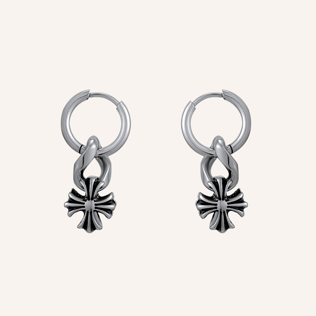 Kori Chrome Bead Hoop Earrings