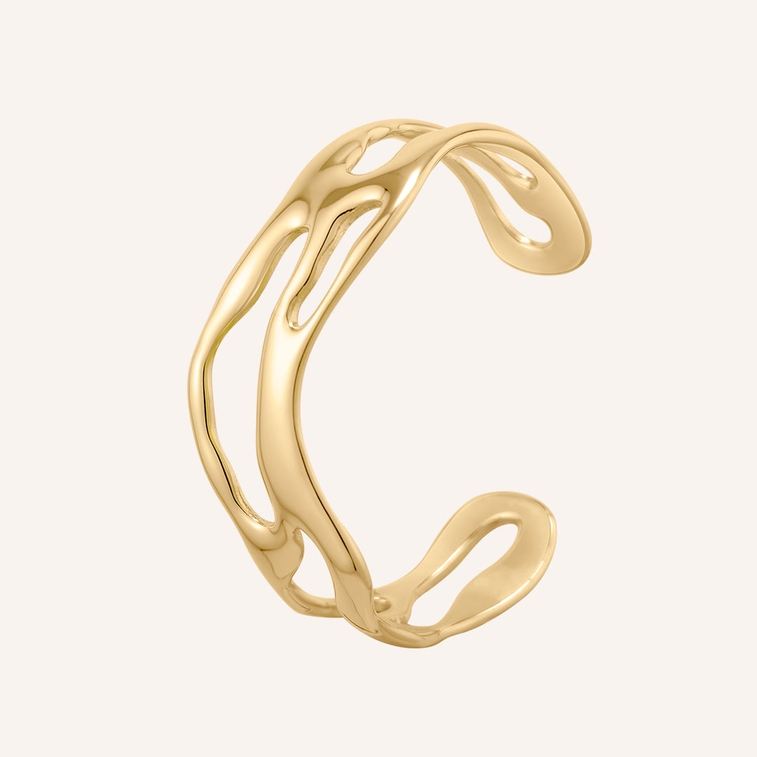 Lennon Lava Drip Cuff - Gold