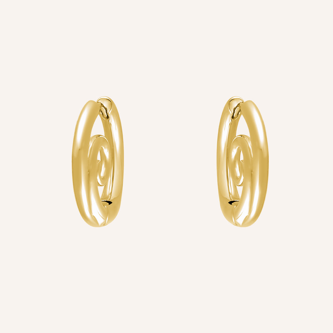 Lucian Spiral Hoop Earring - Gold