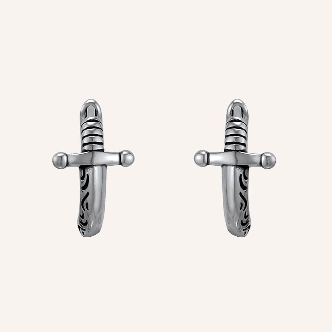 Luciana Sword Hoop Earrings