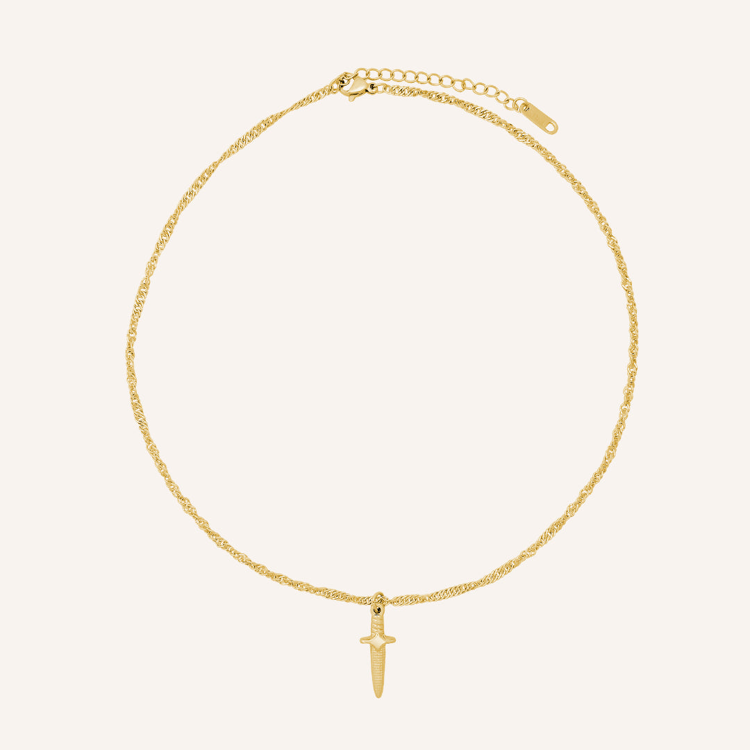 Magda Mini Sword Necklace - Gold