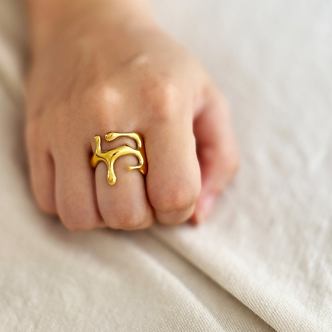Marley Lava Drip Ring - Gold