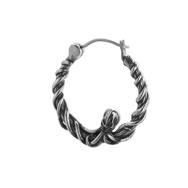 Marquise Octopus Hoop Earrings (single) - BLFX