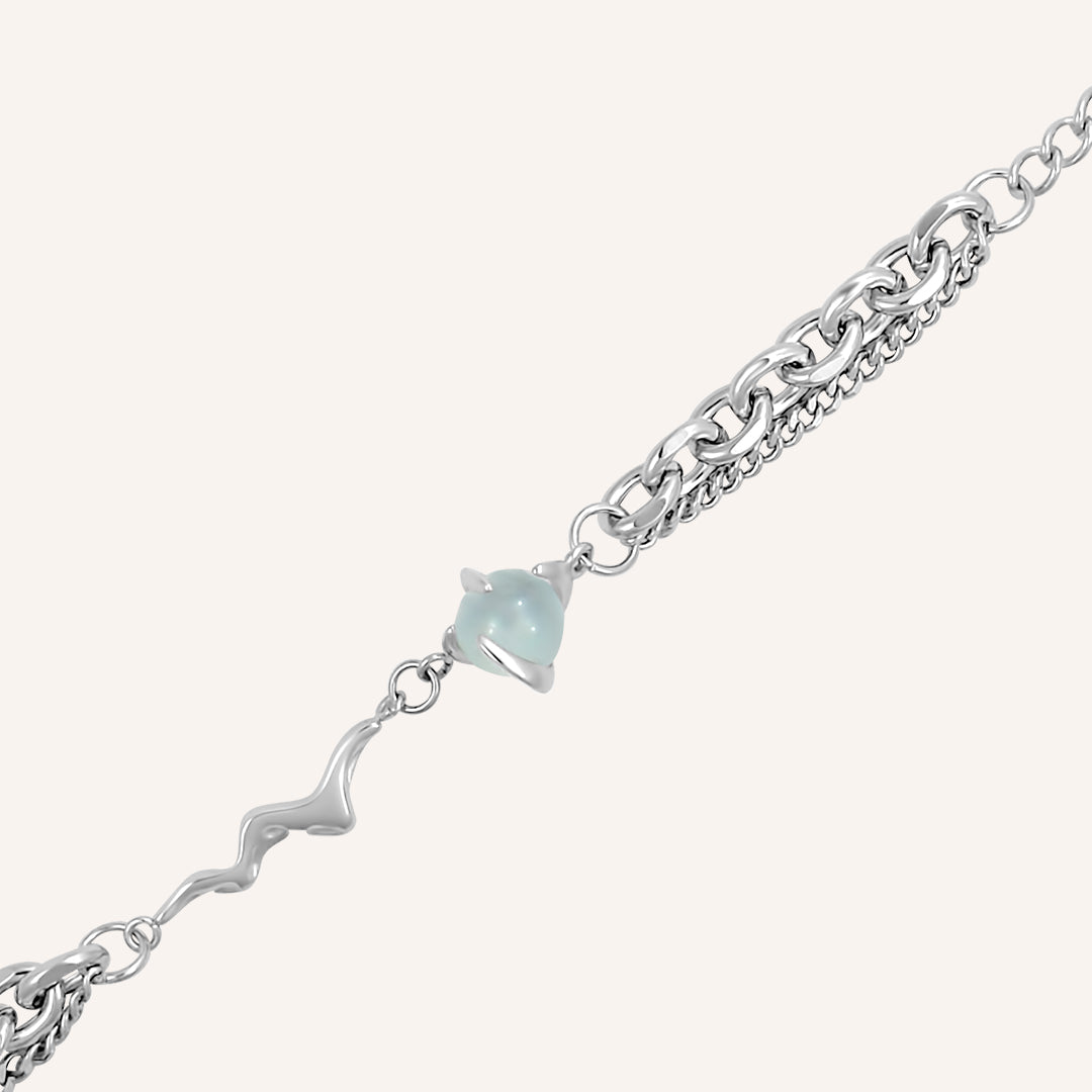 Mikel White Tiger Eye Wrap Bracelet