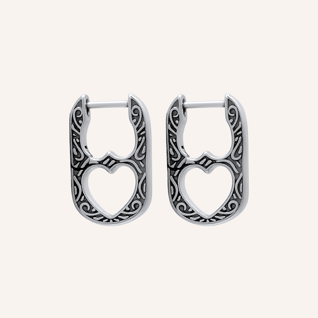 Nadya Cap Love Hoop Earrings